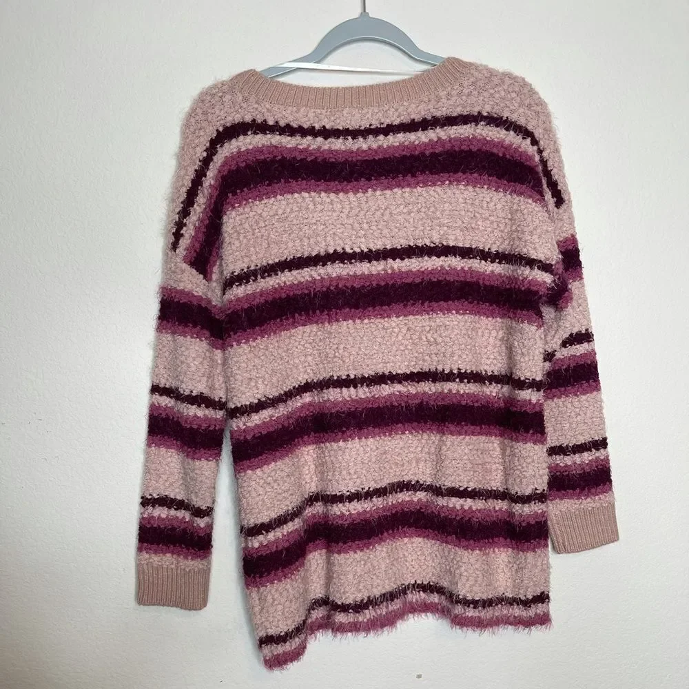 Torrid pink strip popcorn knit sweater‎
